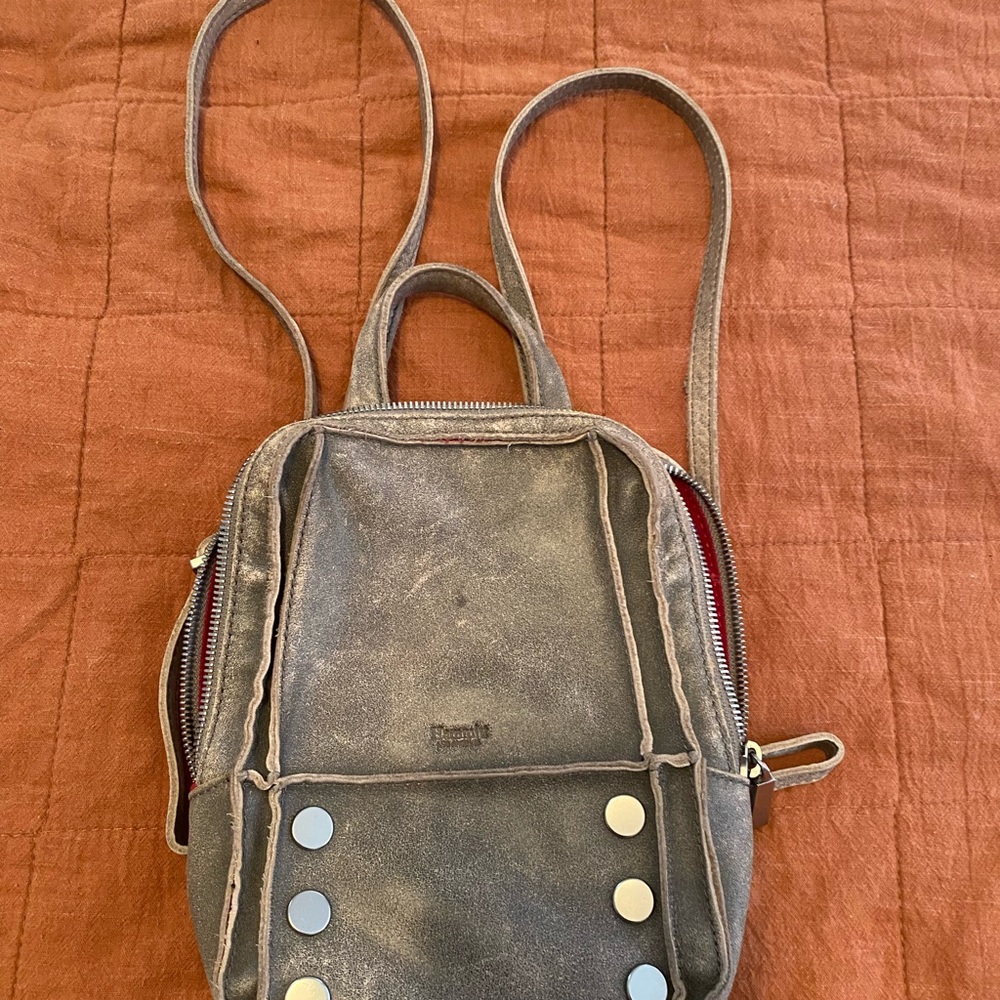 Hammitt Gray Leather Backpack